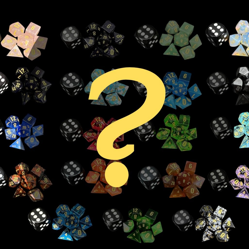 TDSO Gemstone & Glass Mystery MINI 7 Dice Polyset