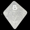 Koplow Glitter Clear D8 Dice