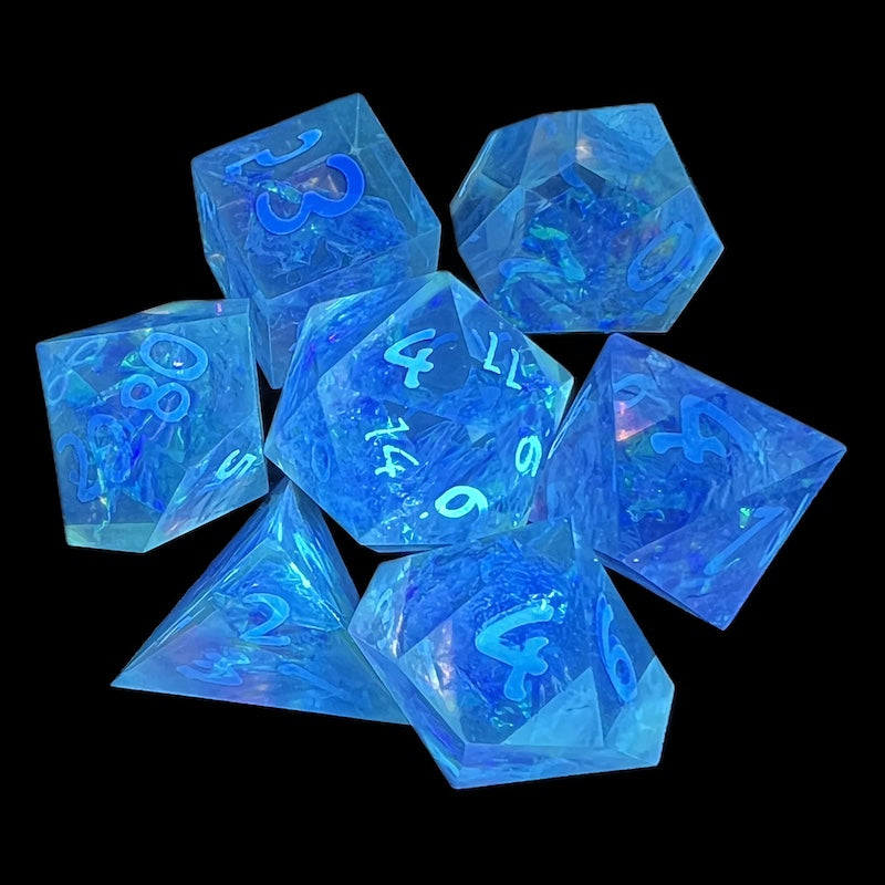 CLEARANCE Sirius UV Hidden Number 7 Dice Polyset