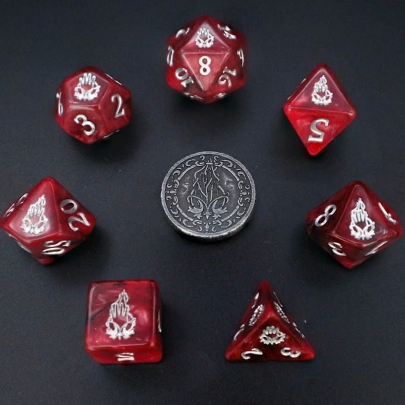 Dice Tomes Sorcerer 7 Dice Polyset + Coin