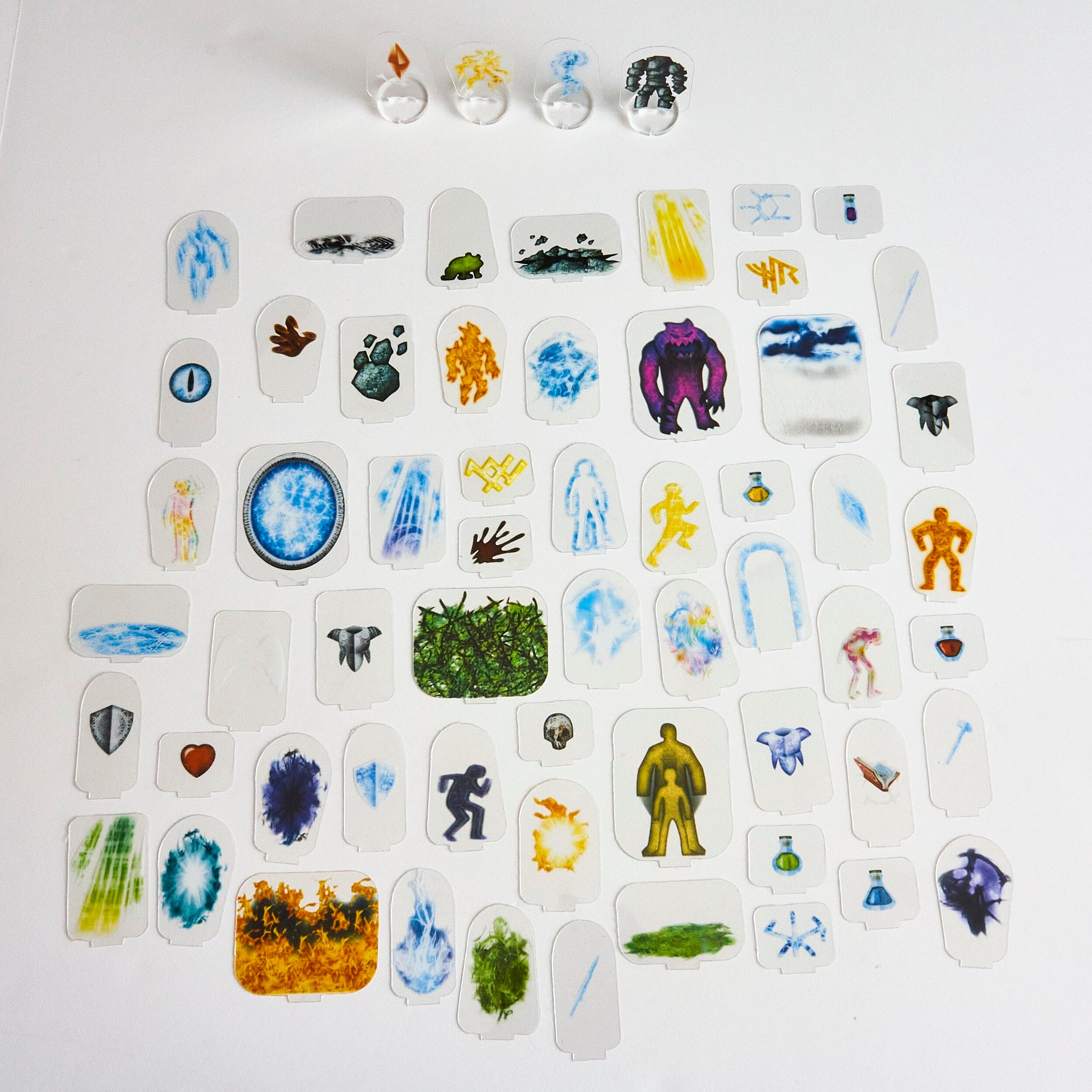 ArcKnight Flat Plastic Miniatures - Spell Minis - 62 Minis