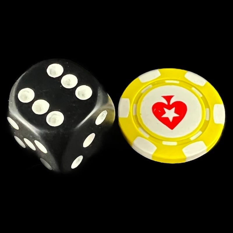 CLEARANCE  Casino Chip 22mm Yellow