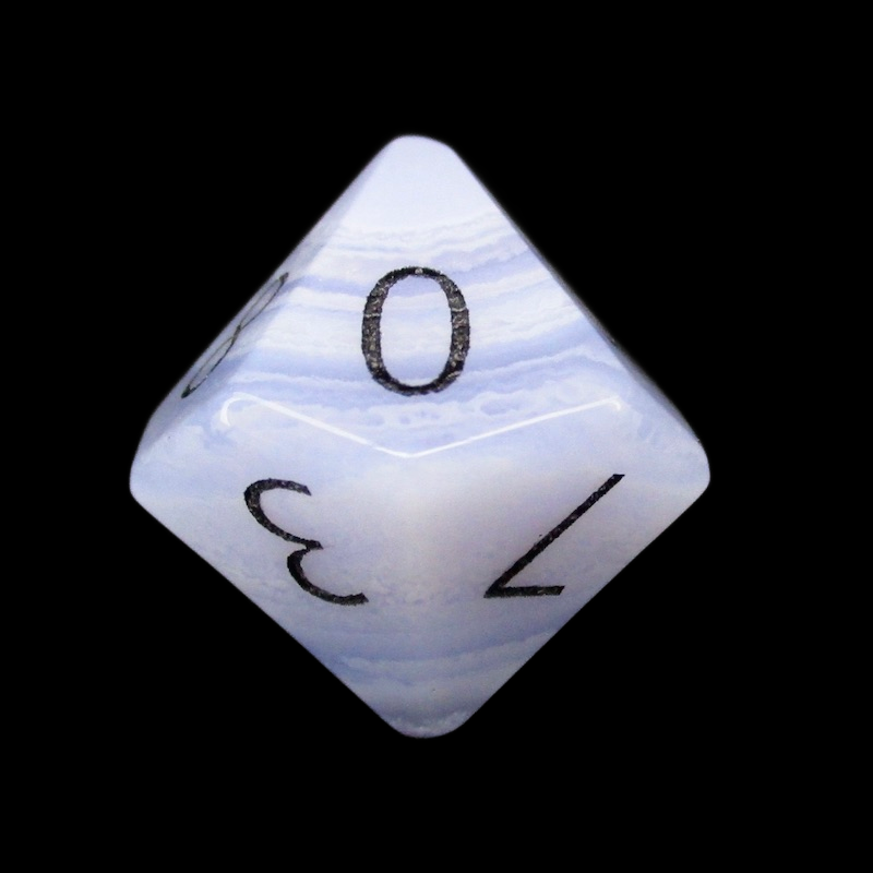 TDSO Gemstone Agate Lace & Black D10 Dice