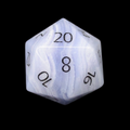 TDSO Gemstone Agate Lace & Black D20 Dice