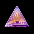 TDSO Gemstone Agate Purple Banded & Gold D4 Dice