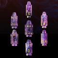 TDSO Gemstone Amethyst & Gold Bullet Dice Set