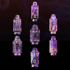 TDSO Gemstone Amethyst & Gold Bullet Dice Set