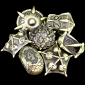 TDSO Metal Ancient Dragon Antique Bronze Unusually Shaped 7 Dice Polyset