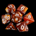TDSO Aurora Amber 7 Dice Polyset LTD EDITION