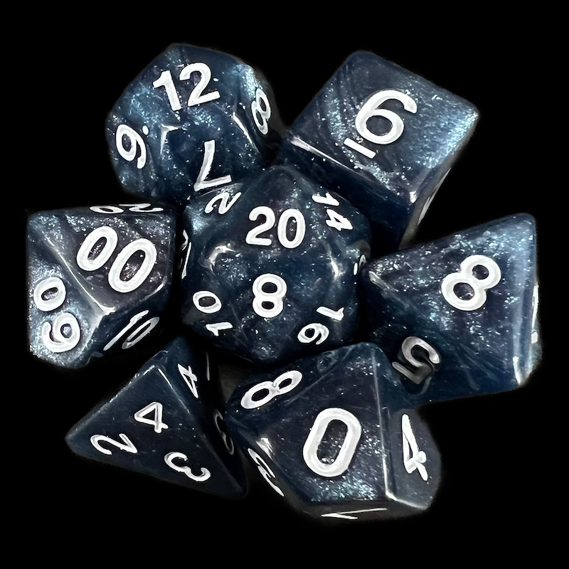 TDSO Aurora Blue Eyes 7 Dice Polyset LTD EDITION