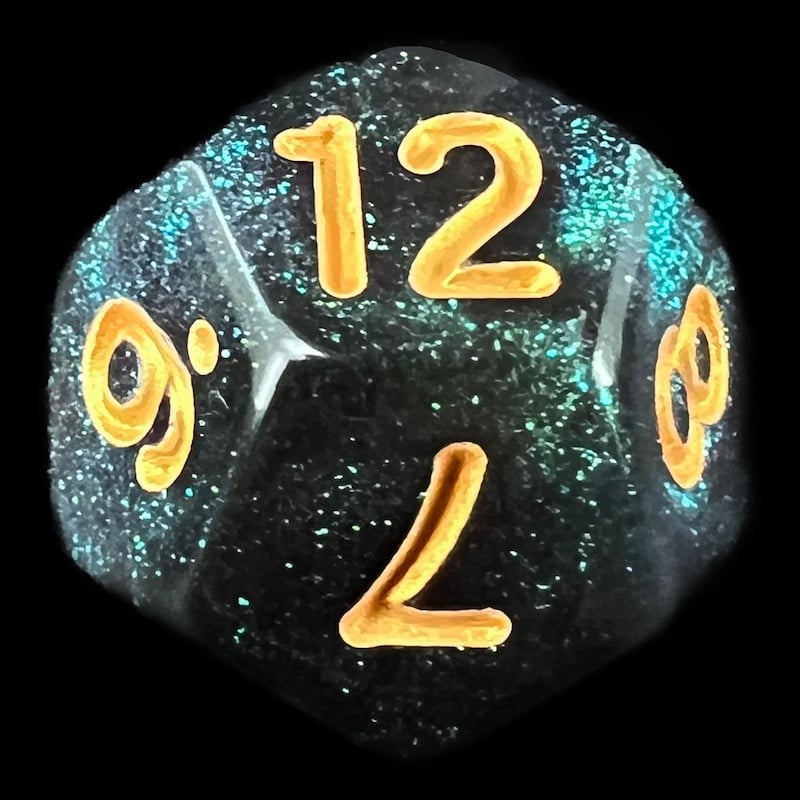 TDSO Aurora Emerald D12 Dice