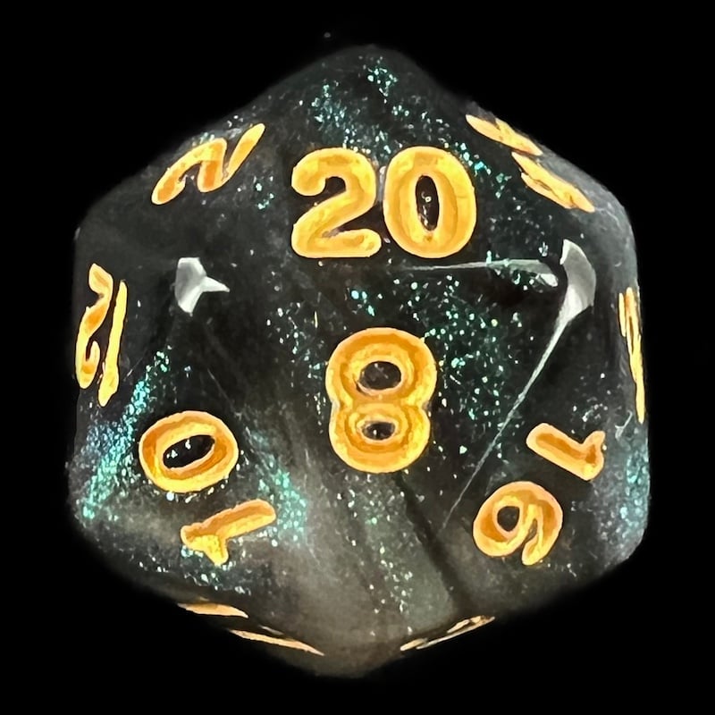 TDSO Aurora Emerald D20 Dice
