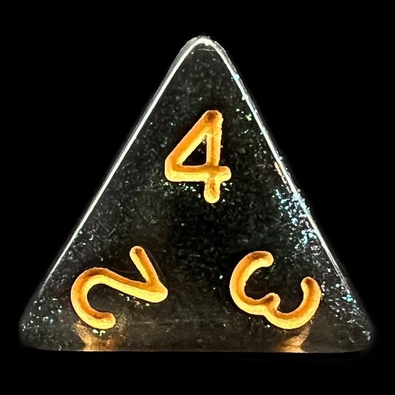TDSO Aurora Emerald D4 Dice