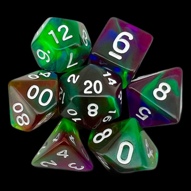 TDSO Aurora Ocean Depths 7 Dice Polyset
