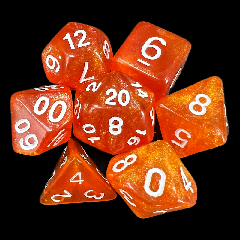 TDSO Aurora Solar Core 7 Dice Polyset LTD EDITION