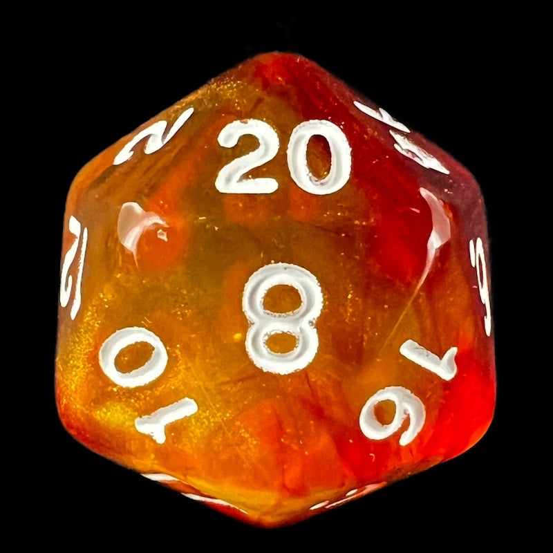 TDSO Aurora Volcanic Lava D20 Dice