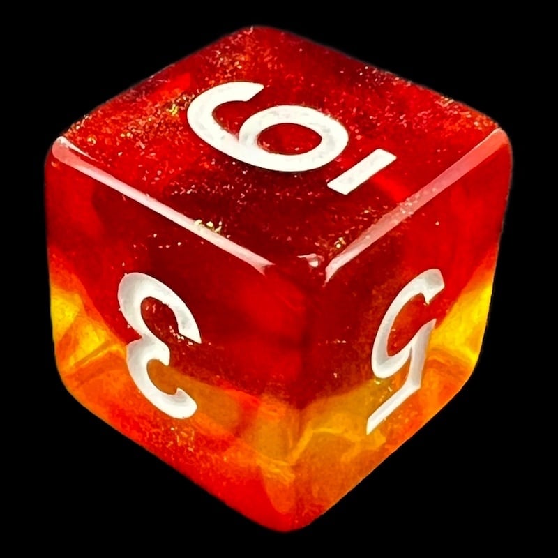 TDSO Aurora Volcanic Lava D6 Dice