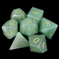TDSO Gemstone Aventurine Green & Gold 7 Dice Polyset
