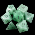 TDSO Gemstone Aventurine Green & Black 7 Dice Polyset