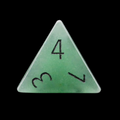 TDSO Gemstone Aventurine Green & Black D4 Dice