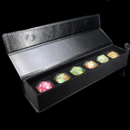 TDSO Black Leatherette Padded Dice Storage Case - 6 x D20 Dice