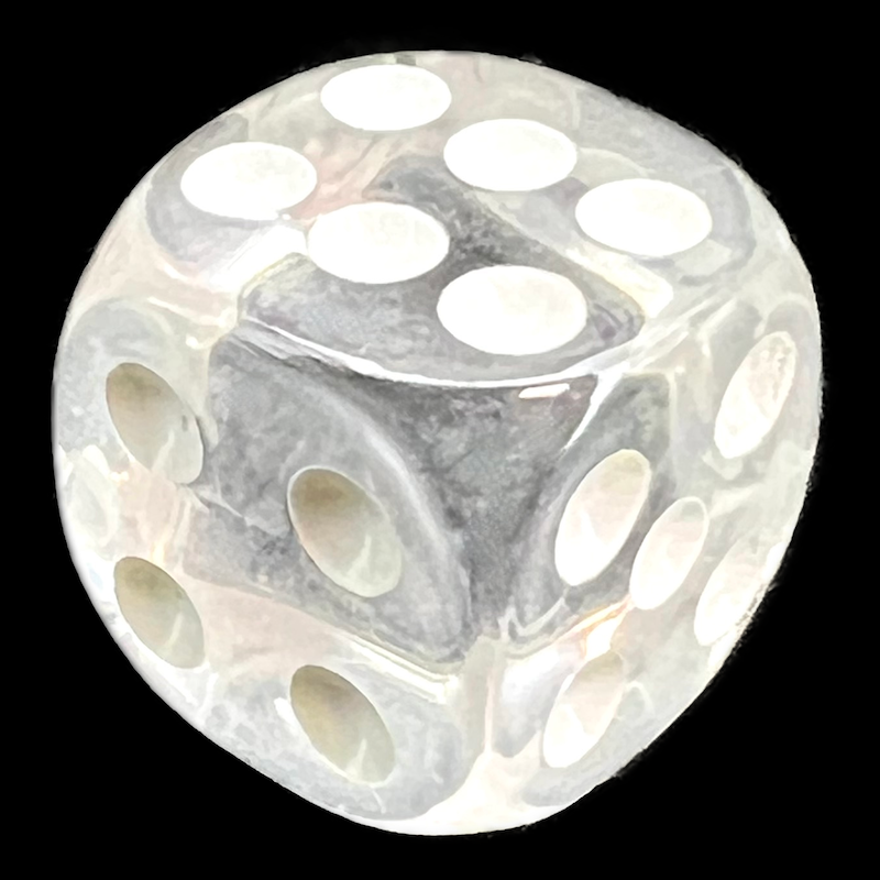 TDSO Bright Gem Diamond 16mm D6 Spot Dice