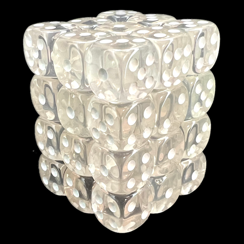 TDSO Bright Gem Diamond 36 x D6 Dice Set