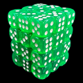 TDSO Bright Gem Emerald 36 x D6 Dice Set