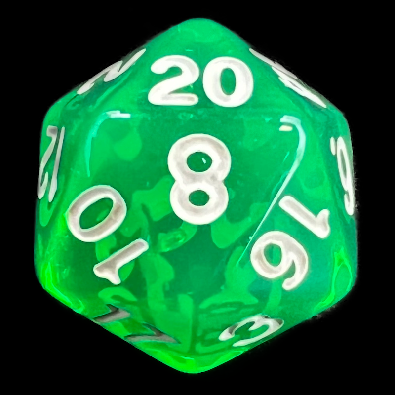TDSO Bright Gem Emerald D20 Dice