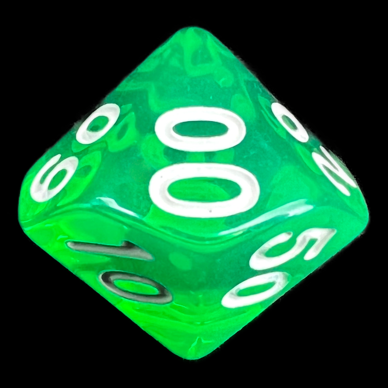 TDSO Bright Gem Emerald Percentile Dice