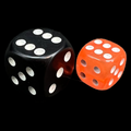 TDSO Bright Gem Fire Opal 12mm D6 Spot Dice