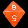 TDSO Bright Gem Fire Opal D8 Dice