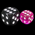 TDSO Bright Gem Rose Red 12mm D6 Spot Dice