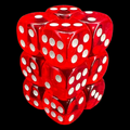 TDSO Bright Gem Ruby 12 x D6 Dice Set