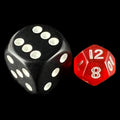 CLEARANCE TDSO Bright Gem Ruby & Silver MINI 10mm D12 Dice