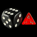 CLEARANCE TDSO Bright Gem Ruby & Silver MINI 10mm D4 Dice