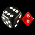 CLEARANCE TDSO Bright Gem Ruby & Silver MINI 10mm D8 Dice