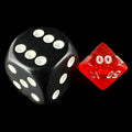 CLEARANCE TDSO Bright Gem Ruby & Silver MINI 10mm Percentile Dice