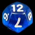 TDSO Bright Gem Sapphire D12 Dice