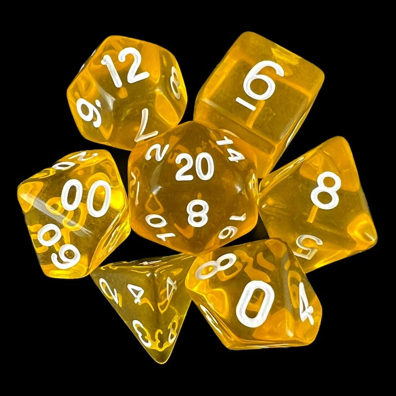 TDSO Bright Gem Topaz 7 Dice Polyset