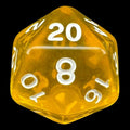 TDSO Bright Gem Topaz D20 Dice