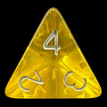 TDSO Bright Gem Topaz D4 Dice