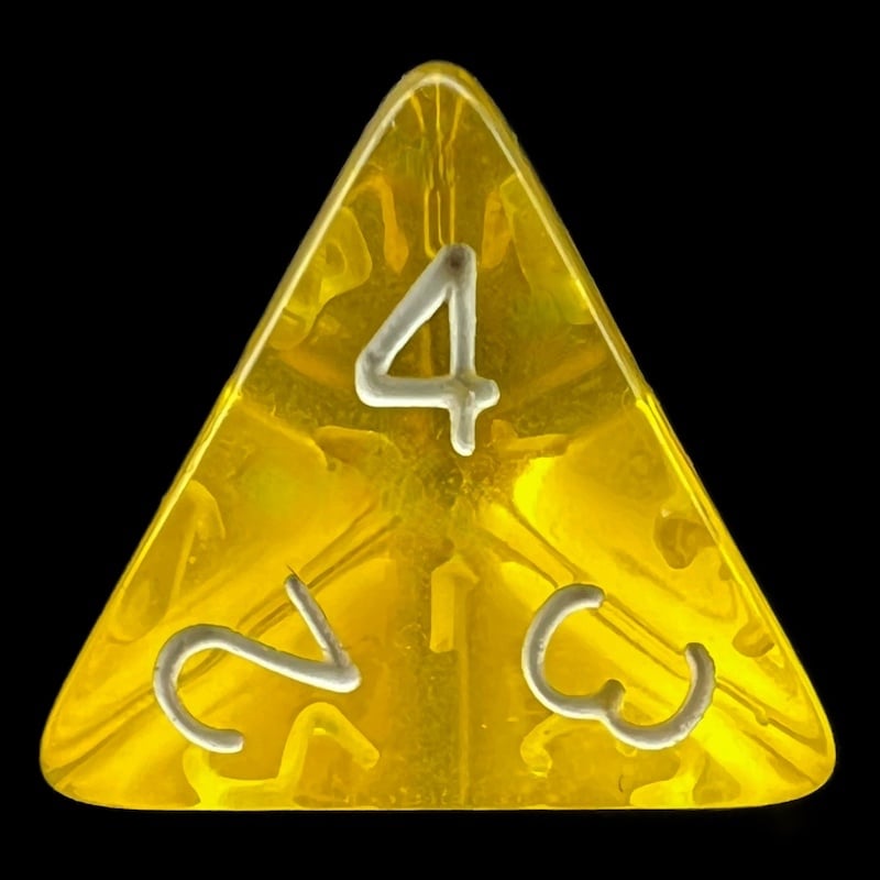 TDSO Bright Gem Topaz D4 Dice