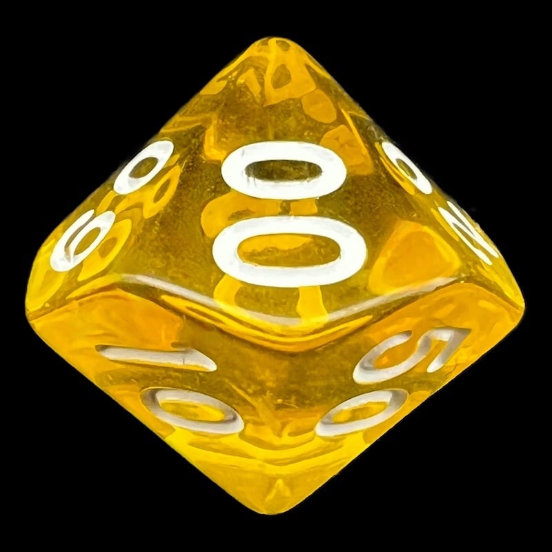 TDSO Bright Gem Topaz Percentile Dice