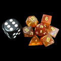 TDSO Gemstone Carnelian & Gold MINI 7 Dice Polyset