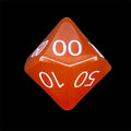 TDSO Gemstone Carnelian & White Percentile Dice