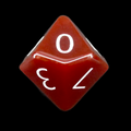 TDSO Gemstone Carnelian & White D10 Dice