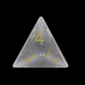 TDSO Cats Eye Glass Grey & Gold D4 Dice
