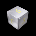 TDSO Cats Eye Glass Grey & Gold D6 Dice