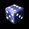 TDSO Cats Eye Glass Kynite & White D6 Spot Dice